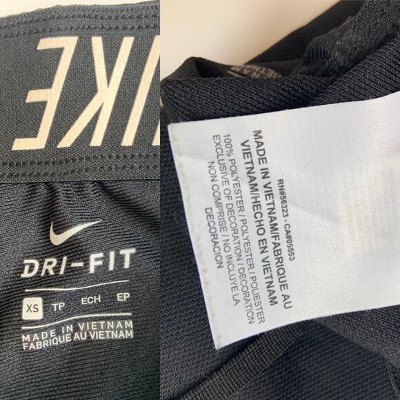 Nike DRI-Fit Black Athletic Mid Rise Drawstrings Training Shorts Women's size XS - Picture 9 of 9